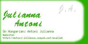 julianna antoni business card
